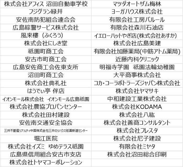 協賛企業一覧その3
