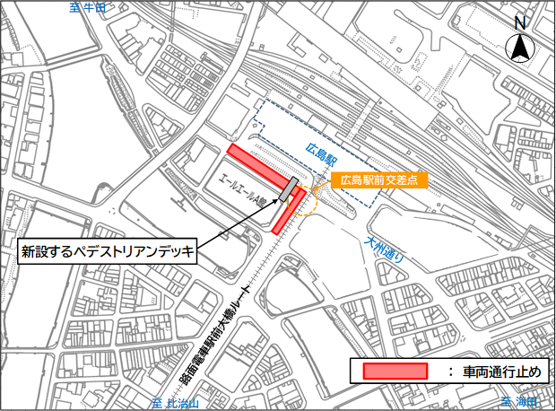 地図：交通規制位置