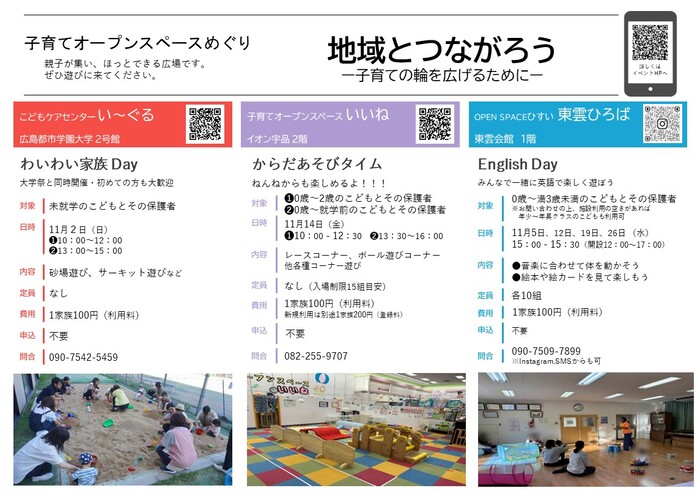 子育てオープンスペースめぐり　チラシ内側