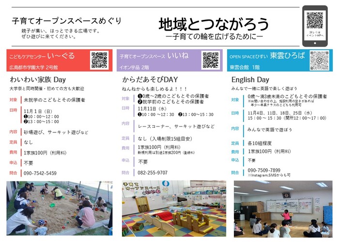 子育てオープンスペースめぐり　チラシ内側