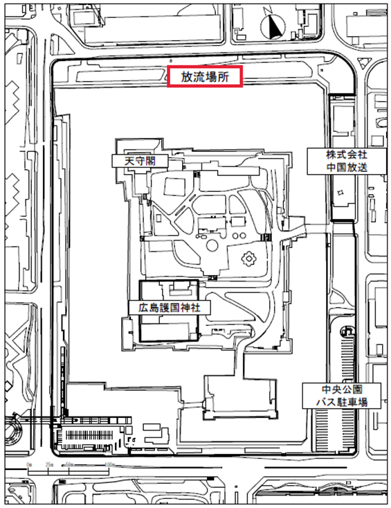放流場所を示した地図