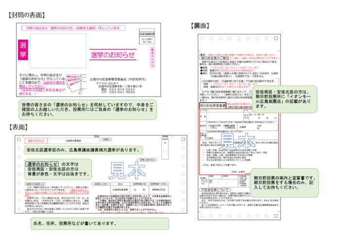 「選挙のお知らせ」イメージ図