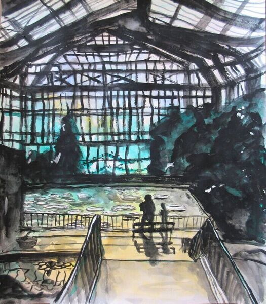 写真:佐伯区長賞作品 写生大会たのしいな