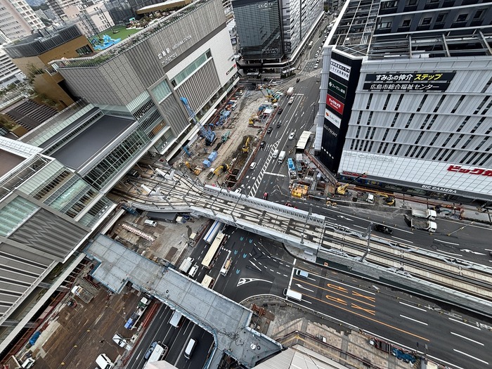 広島駅前交差点付近の写真