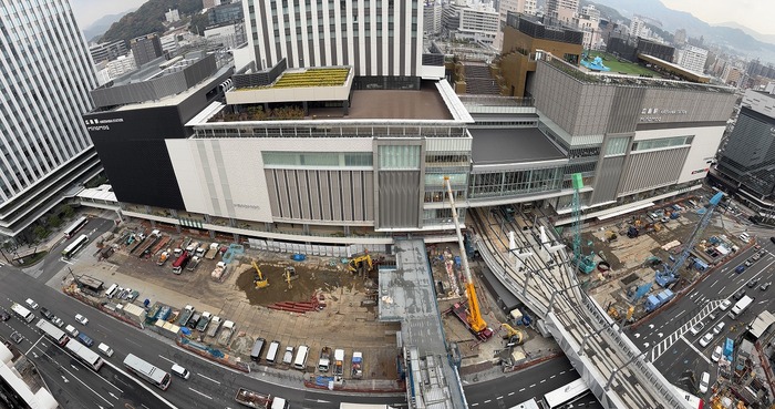 広島駅南口広場の全景写真