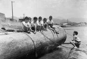 丸太遊び　大州　昭和33（1958）年頃