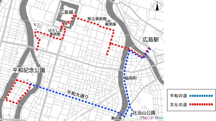 平和の道・文化の道ルートマップ