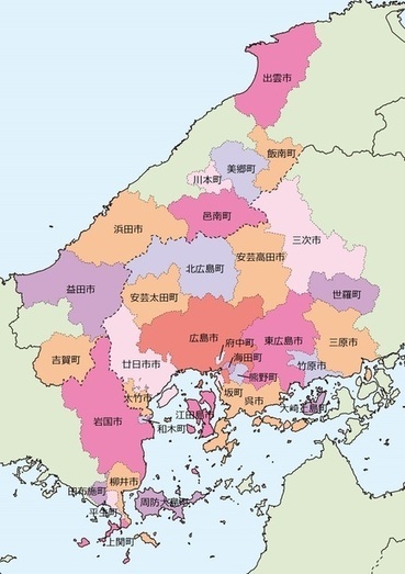 地図：広島広域都市圏