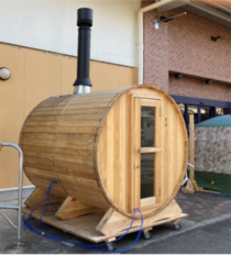 写真：バレル型サウナ