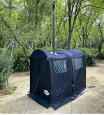 写真：テント型サウナ