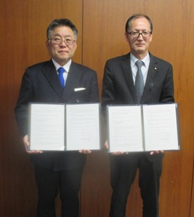 環境局長と協会会長の面会の様子