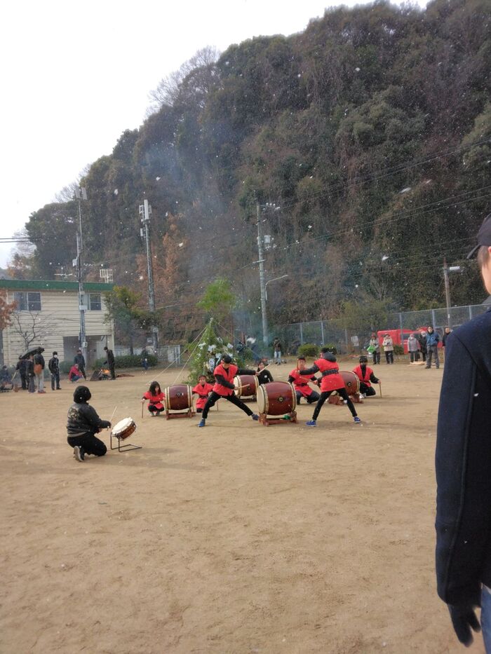 写真:とんどの様子