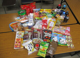 写真：環ッハッハinよしじまで提供された食品