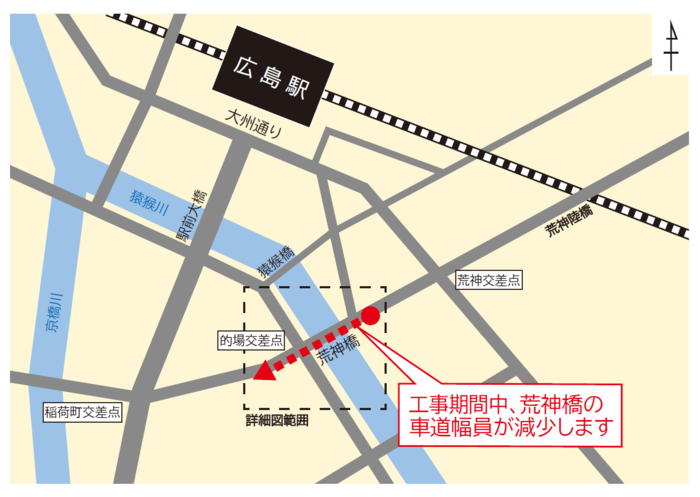 地図：交通規制位置