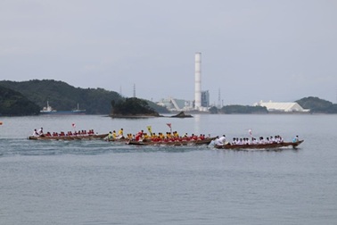 大崎上島町、櫂伝馬体験