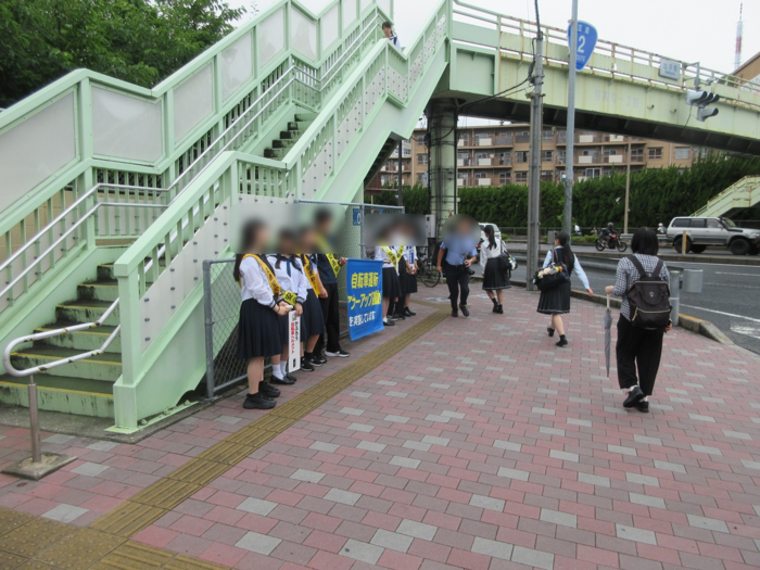 出汐町交差点での実施状況