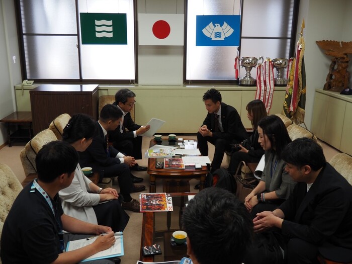 ヴィクトワール広島表敬訪問の様子