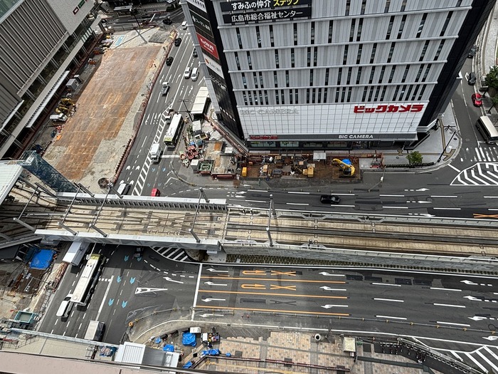 広島駅前交差点付近の写真