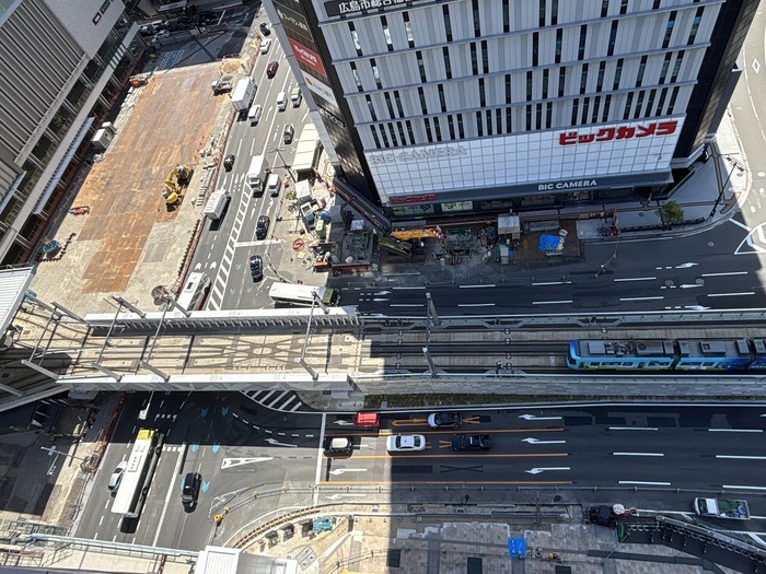 広島駅前交差点付近の写真