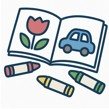 イラスト:塗り絵