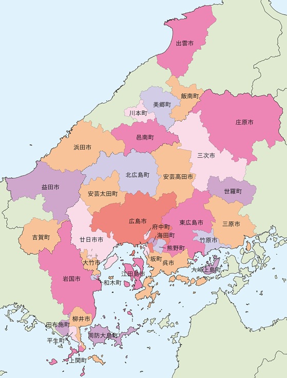 34市町の地図データ