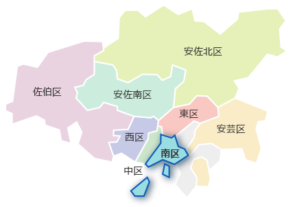 南区のマップ