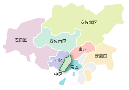 中区のマップ