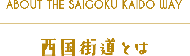 ABOUT THE SAIGOKU KAIDO 西国街道とは