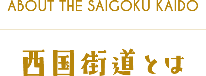 ABOUT THE SAIGOKU KAIDO 西国街道とは