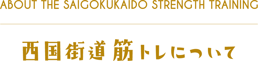 西国街道筋トレについて