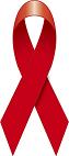 エイズに対する理解と支援の象徴「レッドリボン」のイラスト