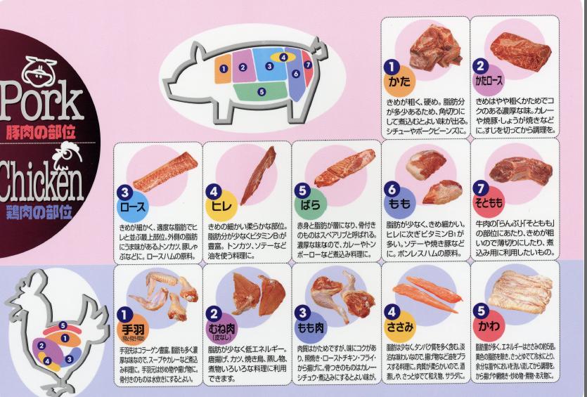 豚肉の部位と特徴 中央卸売市場 広島市公式ホームページ 国際平和文化都市