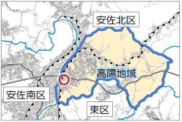 (図)JR安芸矢口駅の位置図