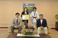 国際空手道連盟極真会館広島支部議長表敬訪問の写真