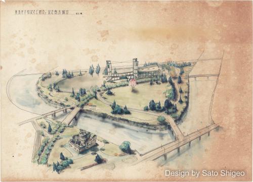 11　広島平和記念公園及ビ記念館鳥瞰図