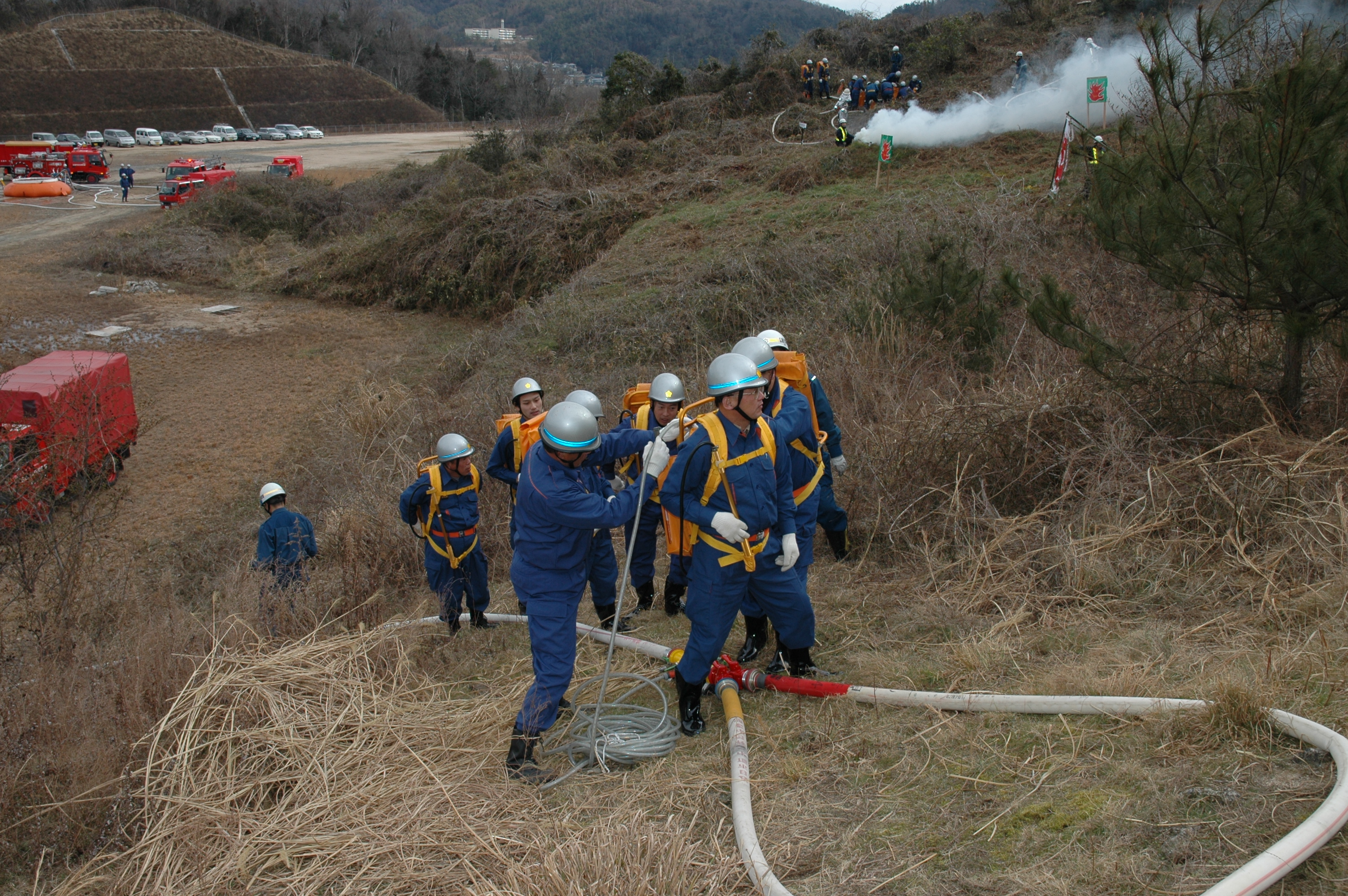 林野火災消防訓練の画像