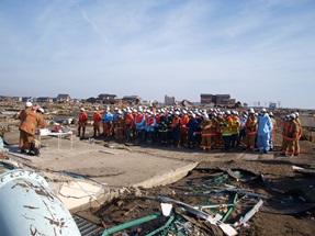 3月14日　広島県隊が集まっているところですの画像