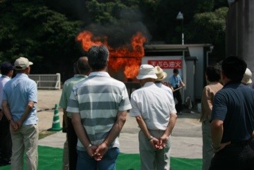 天ぷら油火災実験の画像