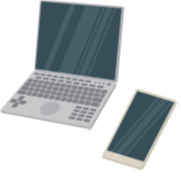 パソコン、タブレットの画像