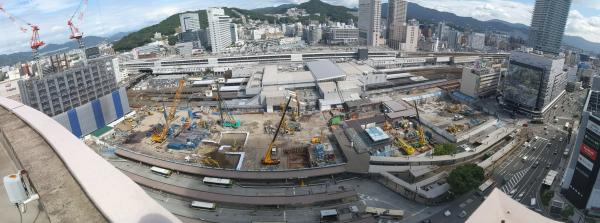 上空からの広島駅南口広場の写真4