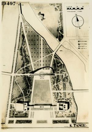 丹下健三が設計した平和記念公園の図