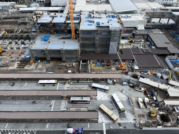 上空からの広島駅南口広場の写真2