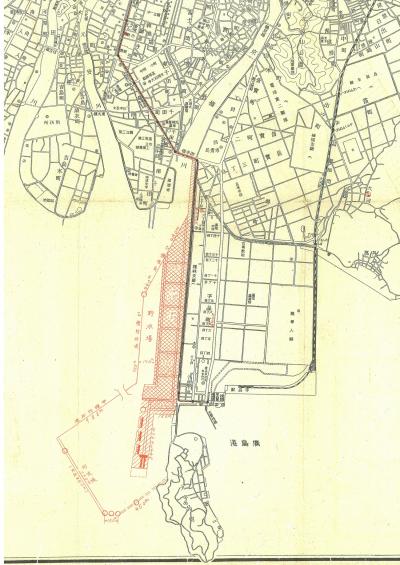 広島市街地図　昭和10年（部分）