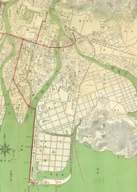 最近実測広島市街地図　大正15年（部分）　大正15年（1926年）　広島市編・発行　『第10回　広島市勢一斑』附属地図