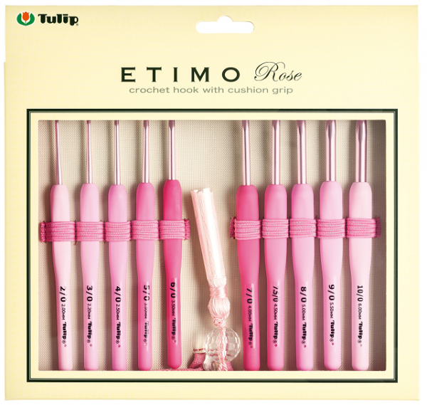 image of ETIMO Rose Crochet Hook with Cushion Grip Set