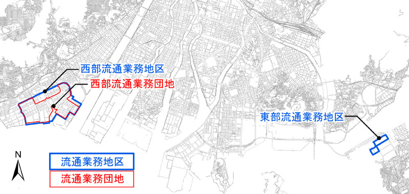 地図:流通業務市街地 位置図